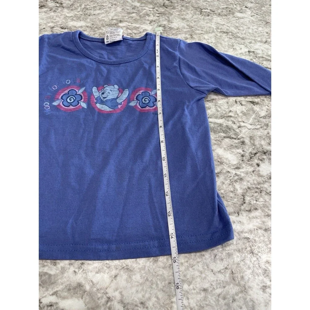 Vintage Disney Winnie the Pooh 4T Long Sleeve Shirt Made In USA Purple Hooray